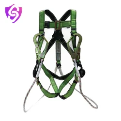 Green Udyogi full body harness with lanyards