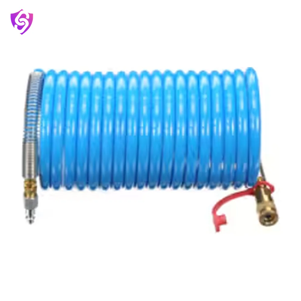 3M Supplied Air Hose W-2929-25, 25 ft, 3/8 in ID, Industrial Interchange Fittings, High Pressure, Coiled