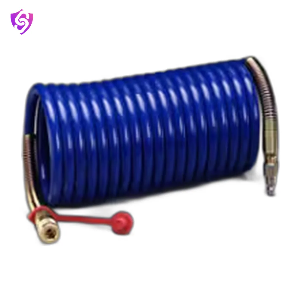 3M Supplied Air Hose W-2929-50, 50 ft, 3/8 in ID, Industrial Interchange Fittings, High Pressure, Coiled
