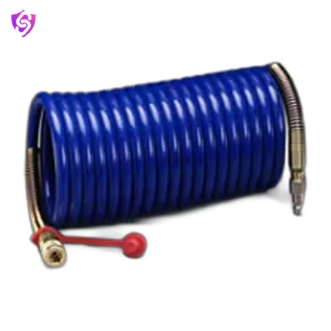 3M Supplied Air Hose W-2929SR-25, 25 ft, 3/8 in ID, Schrader Fittings, High Pressure, Coiled