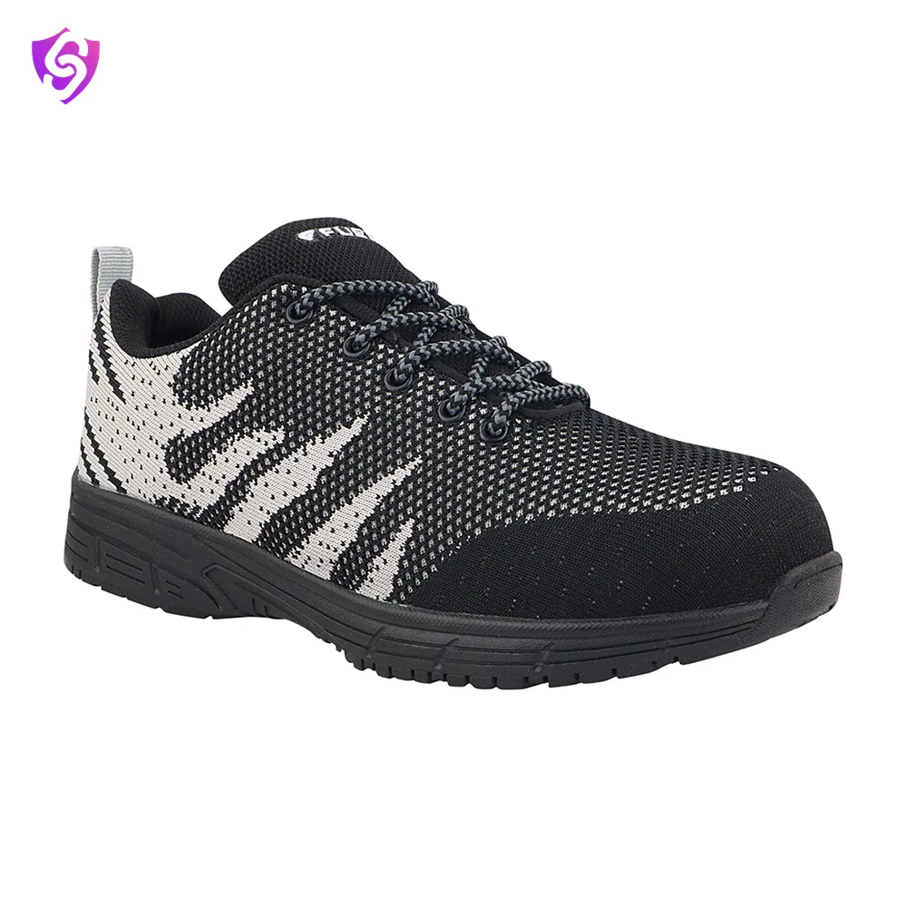 Fuel Gracy Breathable Knitting Upper and Lightweight Industrial Work Anti-Slip Rubber Sole with Steel Toe safety shoes