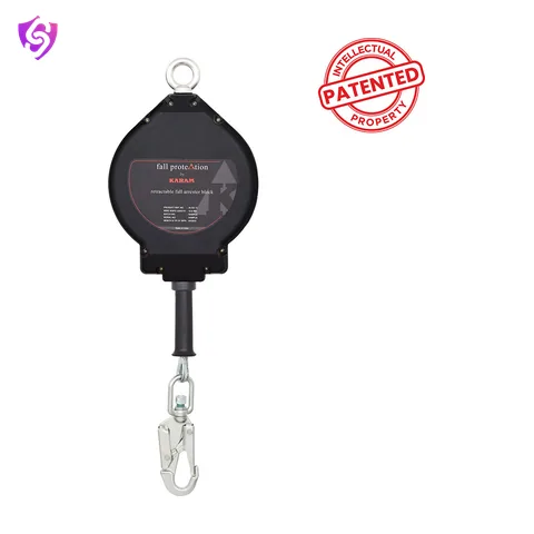 Karam Aluminium Casing Retractable Blocks with Galvanized Steel Wire Rope 20 Meter with Steel Snap Hook