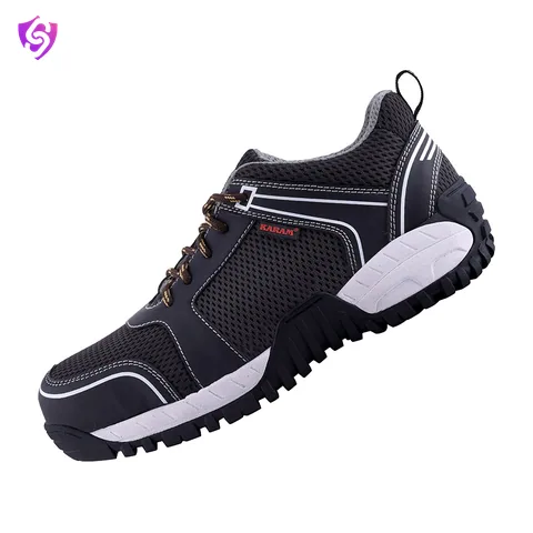 Karam Black Microfiber Low Ankle Safety Shoes