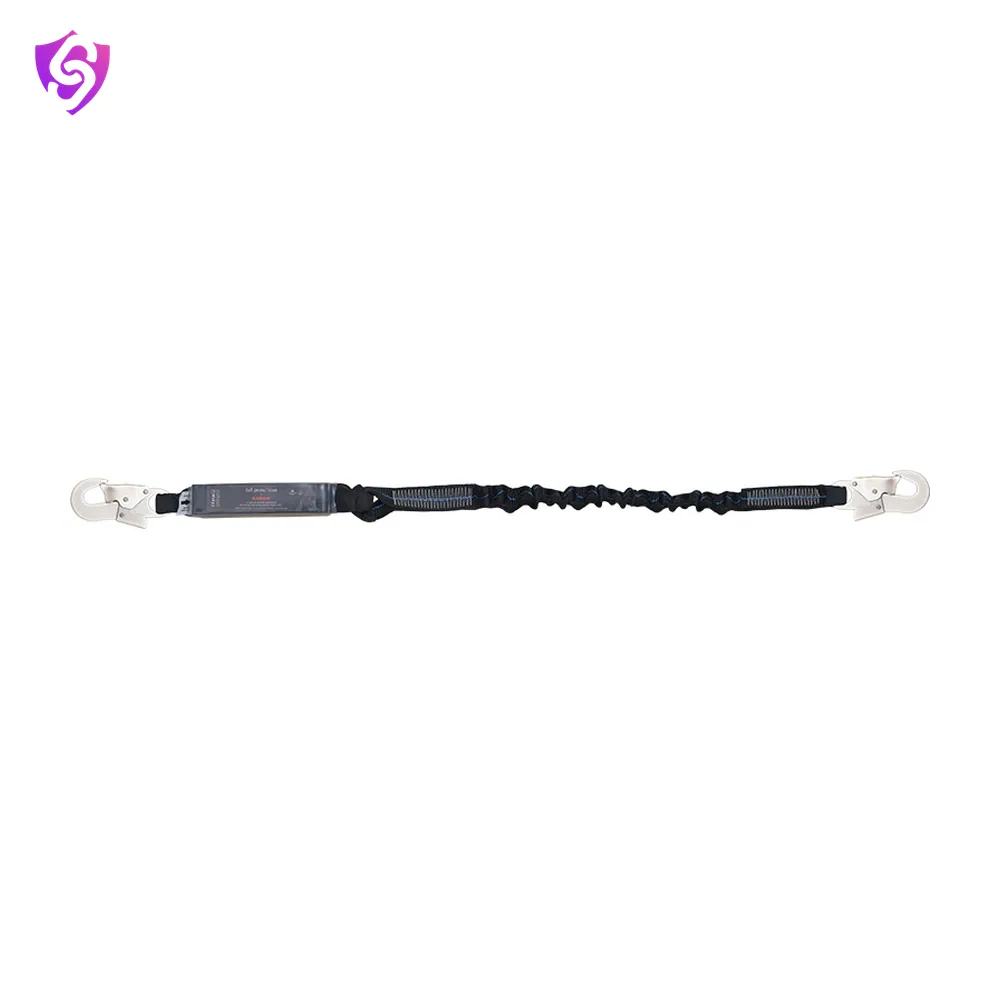 Karam Energy Absorbing Expandable Webbing Edge Safe Lanyard with Both Side Hook PN121