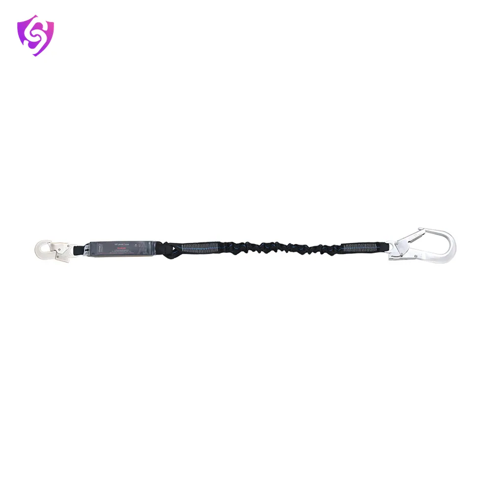 Karam Energy Absorbing Expandable Webbing Edge Safe Lanyard with One Side Hook PN121 and other Side Hook PN136