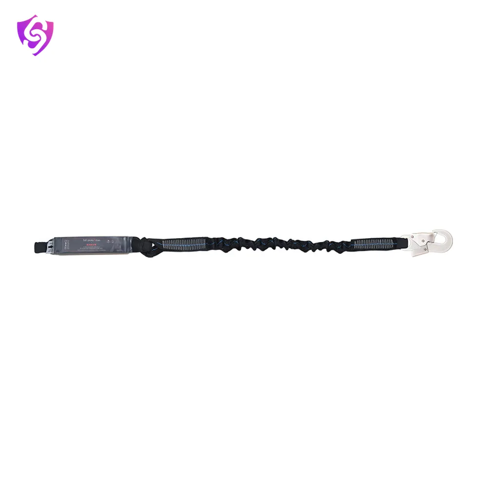 Karam Energy Absorbing Expandable Webbing Edge Safe Lanyard with One Side Loop and other Side Hook PN121