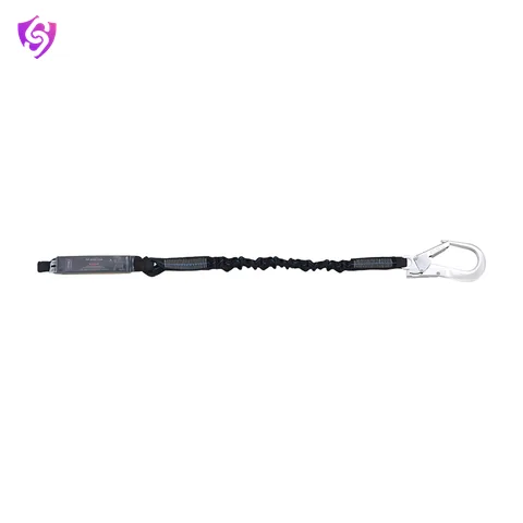 Karam Energy Absorbing Expandable Webbing Edge Safe Lanyard with One Side Loop and other Side Hook PN136