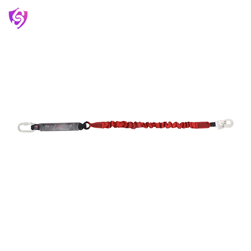 Karam Energy Absorbing Expandable Webbing Lanyard with one Side Karabiner PN 112 and Other Side Hook PN 121