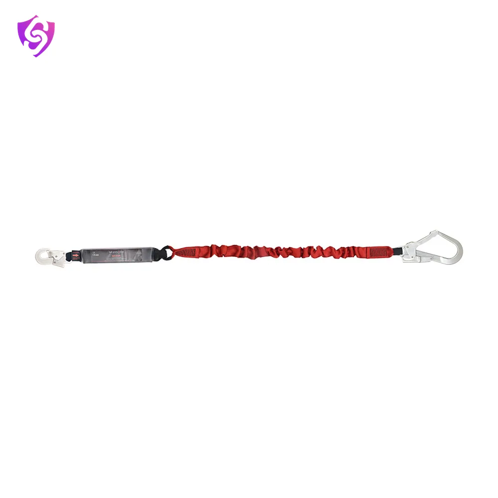 Karam Energy Absorbing Expandable Webbing Lanyard with One Side Karabiner PN 112 and Other Side Hook PN 131N