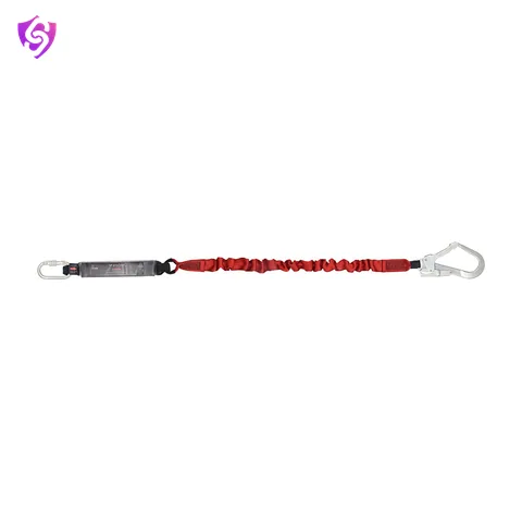 Karam Energy Absorbing Expandable Webbing Lanyard with one Side Karabiner PN 112 and Other Side Hook PN 136