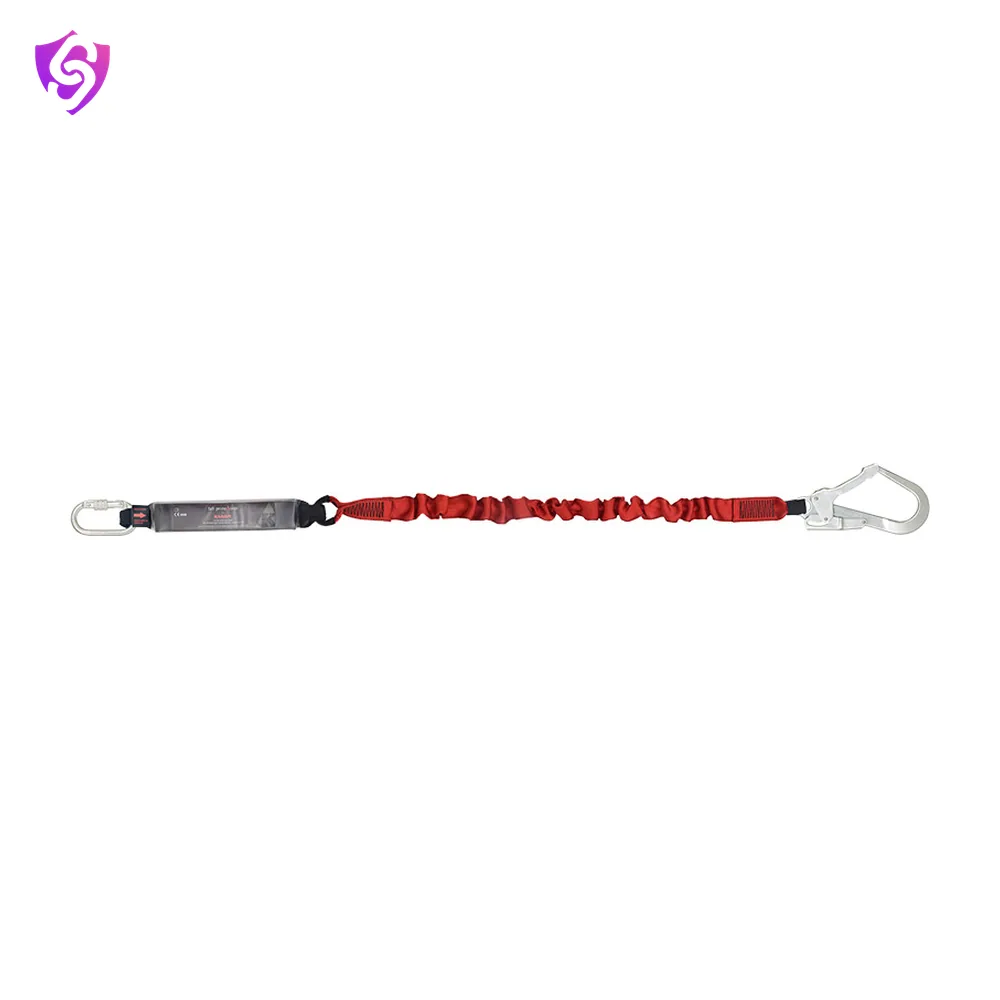 Karam Energy Absorbing Expandable Webbing Lanyard with one Side Karabiner PN 112 and Other Side Hook PN 136