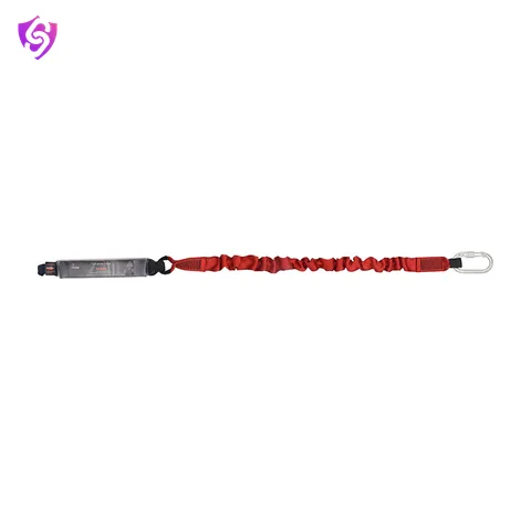 Karam Energy Absorbing Expandable Webbing Lanyard with One Side Loop and Other Side Karabiner PN 112