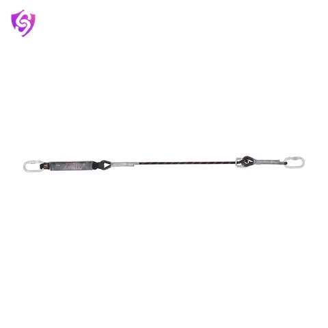 Karam Energy Absorbing Kernmantle Rope Adjustable Lanyard with Both Side Karabiner PN112