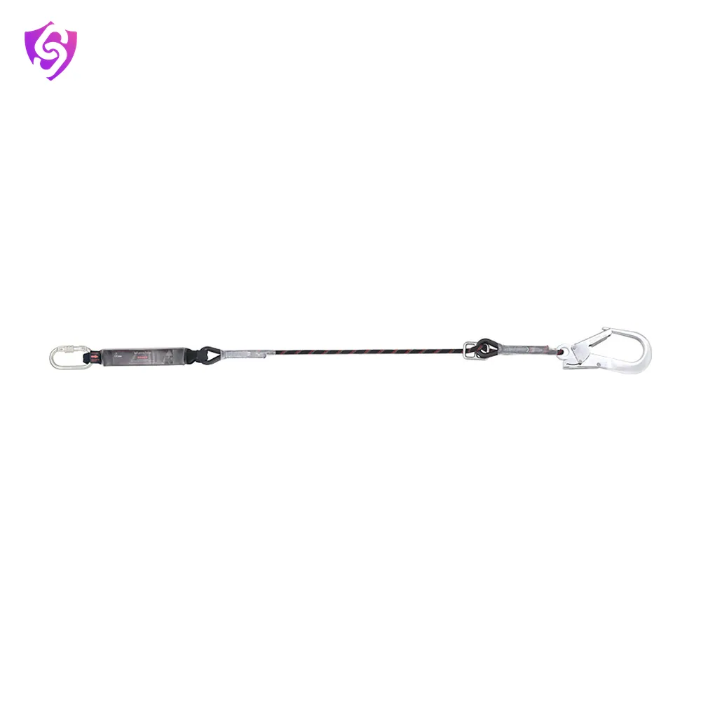 Karam Energy Absorbing Kernmantle Rope Adjustable Lanyard with One Side Karabiner PN112 and other Side Hook PN136