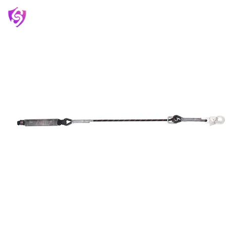 Karam Energy Absorbing Kernmantle Rope Adjustable Lanyard with One Side Loop and other Side Hook PN 121
