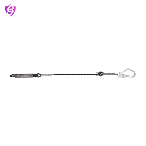 Karam Energy Absorbing Kernmantle Rope Adjustable Lanyard with One Side Loop and Other Side Hook PN131N