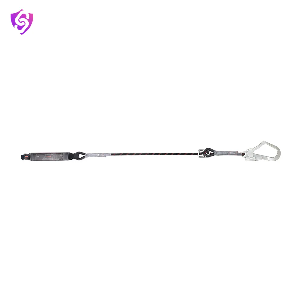 Karam Energy Absorbing Kernmantle Rope Adjustable Lanyard with One Side Loop and Other Side Hook PN131N
