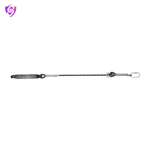 Karam Energy Absorbing Kernmantle Rope Adjustable Lanyard with One Side Loop and other Side Karabiner PN112