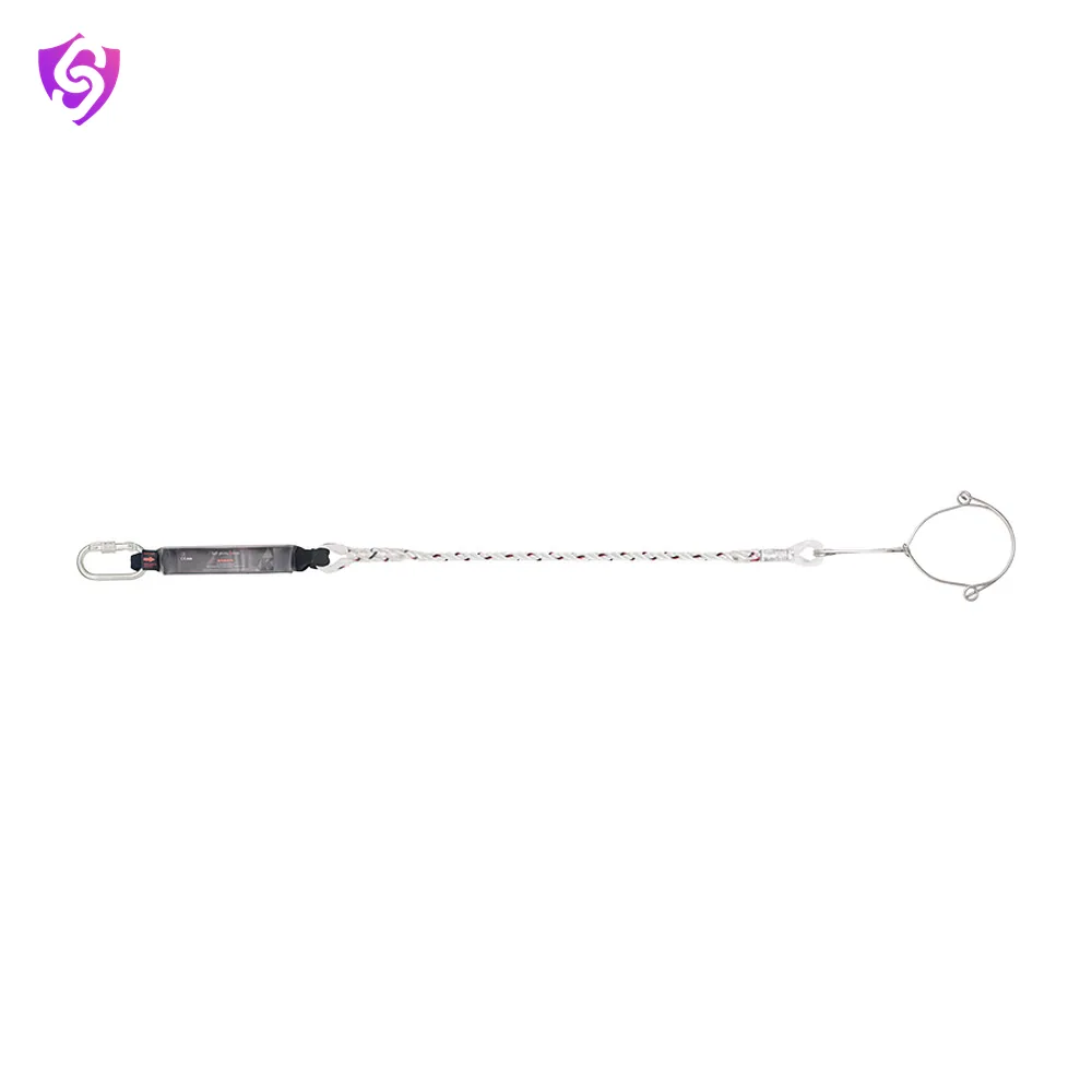 Karam Energy Absorbing Twisted Rope Lanyard One Side Karabiner PN112 and Other Side Hook PN141