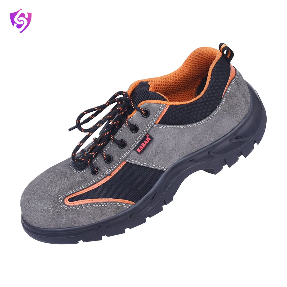 Karam Executive Grey And Orange Suede Sporty Shoes