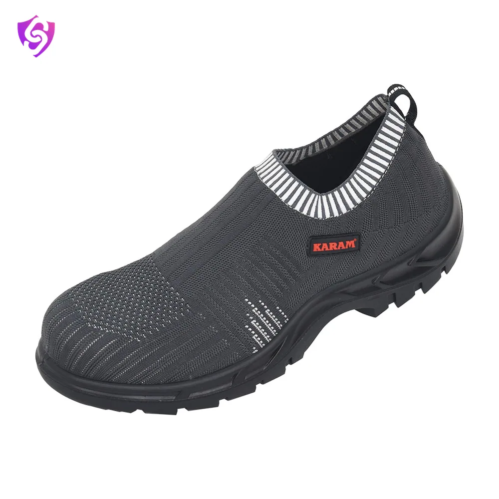 Karam Flytex Grey Sporty Slip-on Safety Shoes