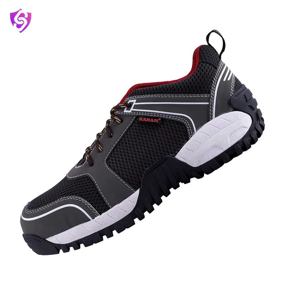 Karam Grey Microfiber Low Ankle Safety Shoes
