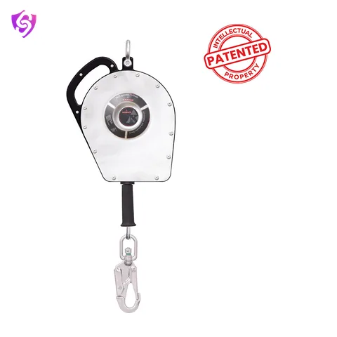 Karam Heavy Duty Sealed Retractable Block with 20 Meter Stainless Steel Wire Rope and Stainless Steel Snap Hook
