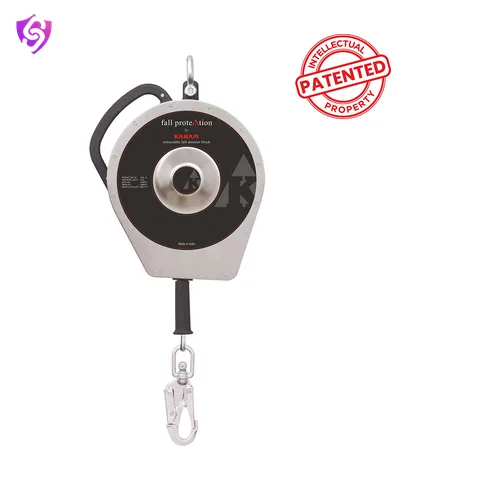 Karam Heavy Duty Sealed Retractable Block with 30 Meter Stainless Steel Wire Rope and Stainless Steel Snap Hook