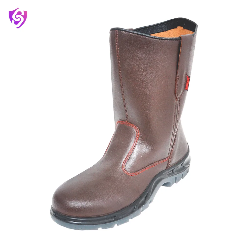 Karam High Ankle Rigger Dark Brown Leather Safety Shoes