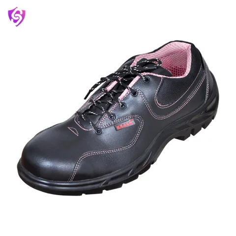 Karam Ladies Lace-up Black Leather