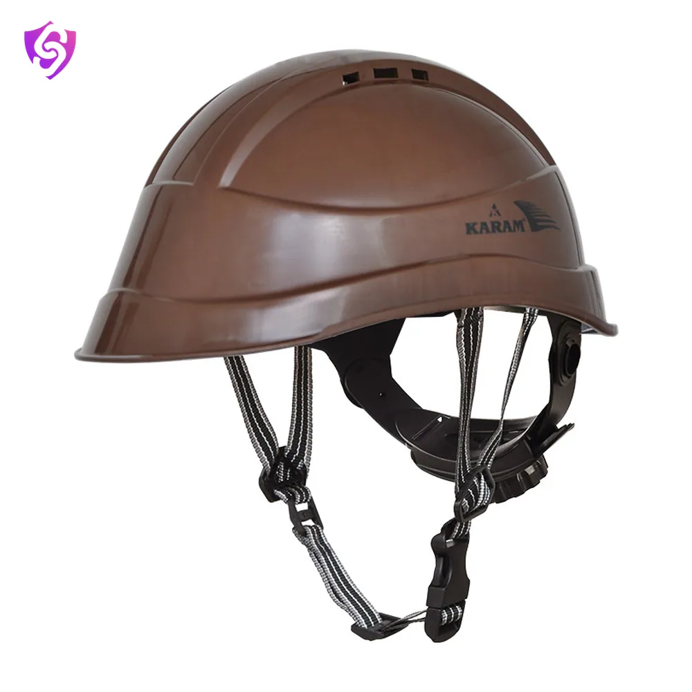 Karam Peakless Designed Safety Helmet with Rachet type Adjustment and Y- type Chin Strap