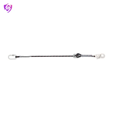 Karam Restraint Kernmantle Rope Adjustable Lanyard with One Side Karabiner PN112 and Other Side Hook PN121