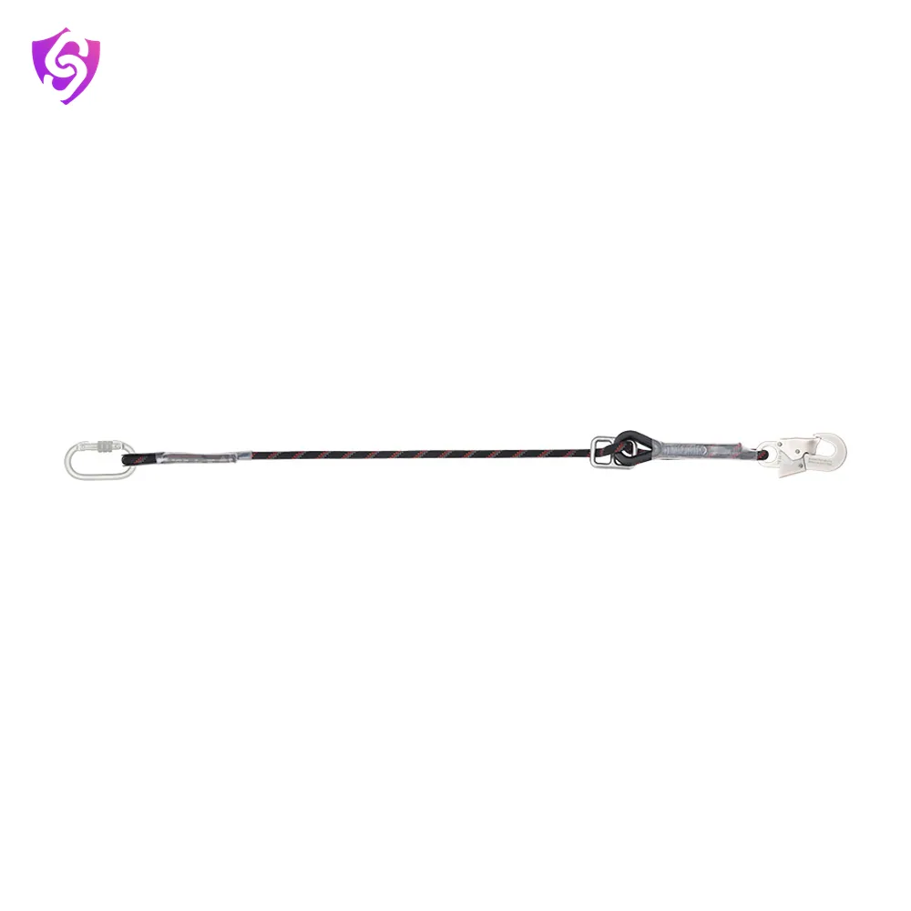 Karam Restraint Kernmantle Rope Adjustable Lanyard with One Side Karabiner PN112 and Other Side Hook PN121