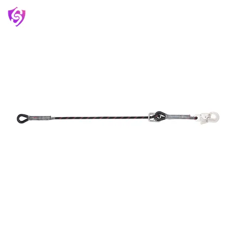 Karam Restraint Kernmantle Rope Adjustable Lanyard with One Side Loop and Other Side Hook PN121