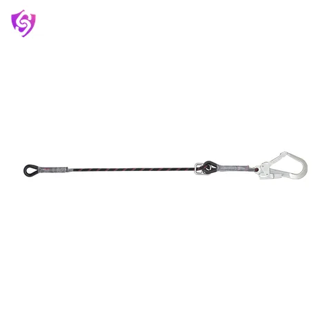 Karam Restraint Kernmantle Rope Adjustable Lanyard with One Side Loop and Other Side Hook PN131N