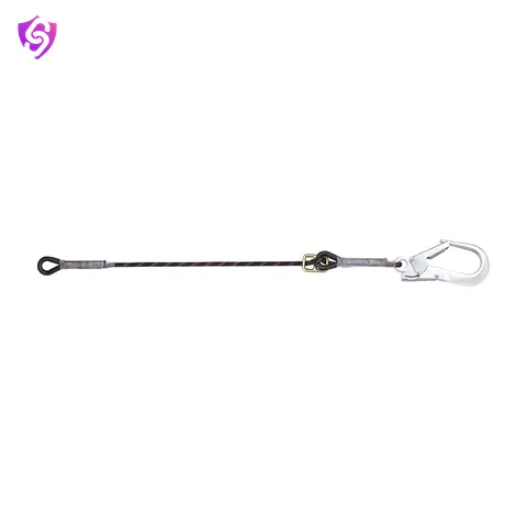 Karam Restraint Kernmantle Rope Adjustable Lanyard with One Side Loop and Other Side Hook PN136