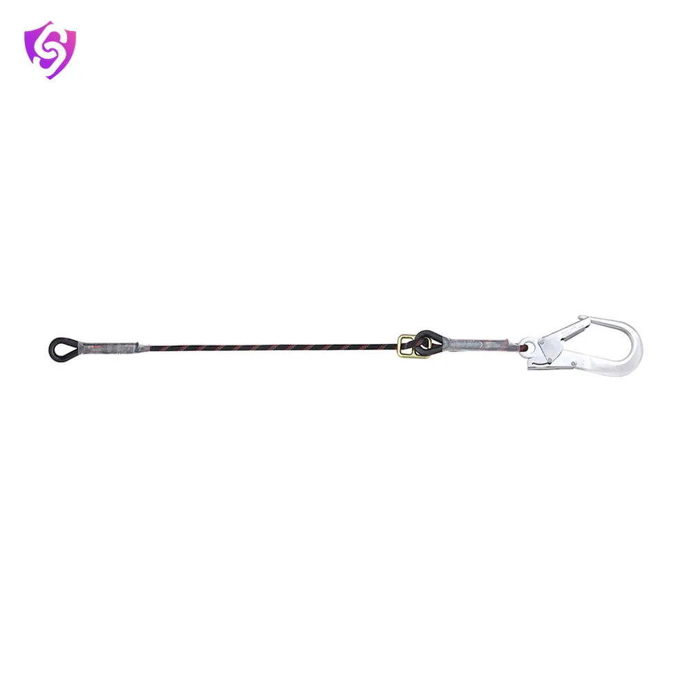 Karam Restraint Kernmantle Rope Adjustable Lanyard with One Side Loop and Other Side Hook PN136