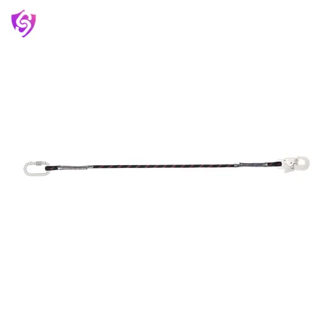 Karam Restraint Kernmantle Rope Lanyard with One Side Karabiner PN112 and Other Side Hook PN121