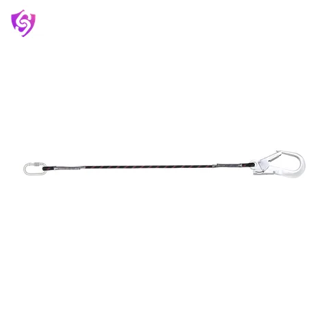 Karam Restraint Kernmantle Rope Lanyard with One Side Karabiner PN112 and Other Side Hook PN136