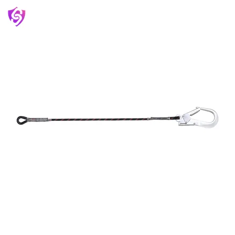 Karam Restraint Kernmantle Rope Lanyard with One Side Loop and Other Side Hook PN 136