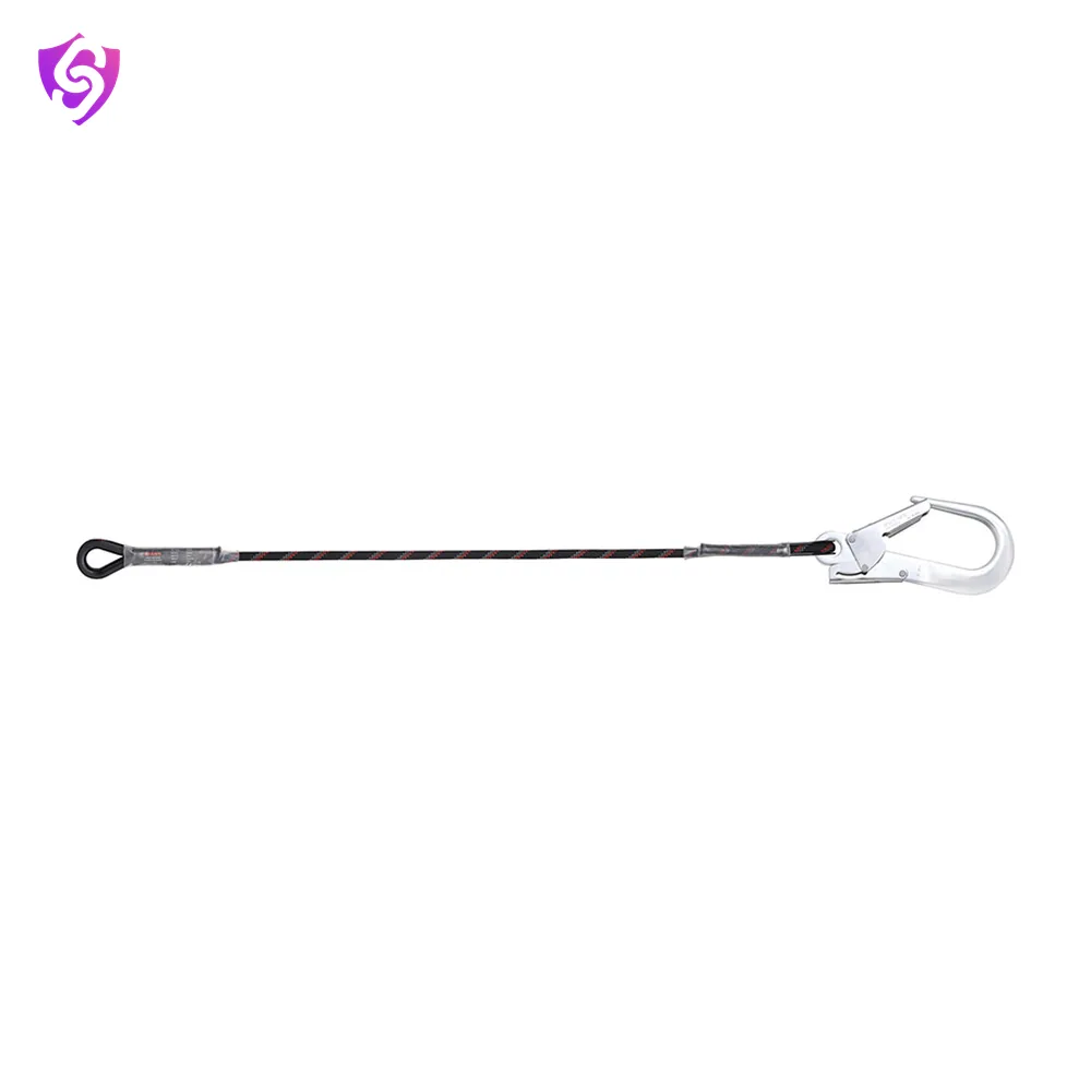 Karam Restraint Kernmantle Rope Lanyard with One Side Loop and Other Side Hook PN 136