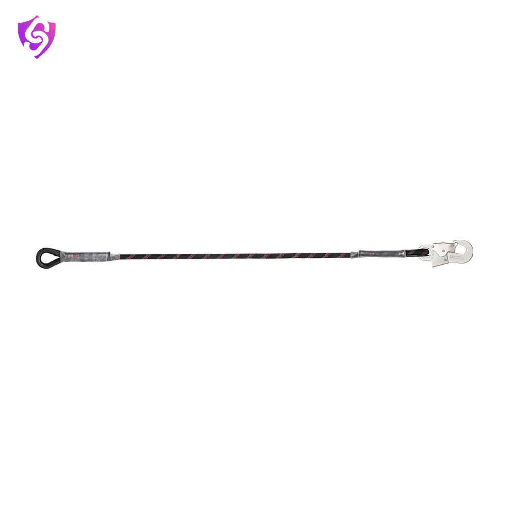 Karam Restraint Kernmantle Rope Lanyard with One Side Loop and Other Side Hook PN121