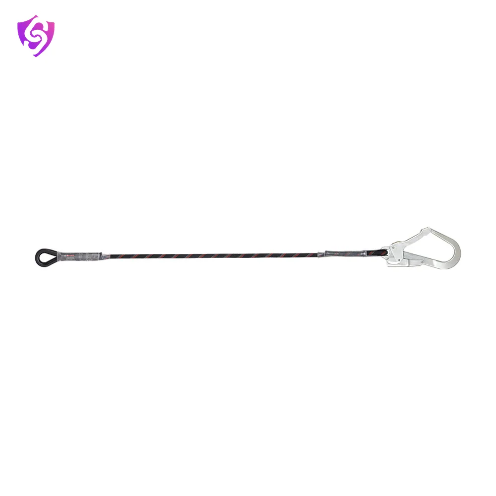 Karam Restraint Kernmantle Rope Lanyard with One Side Loop and Other Side Hook PN131N