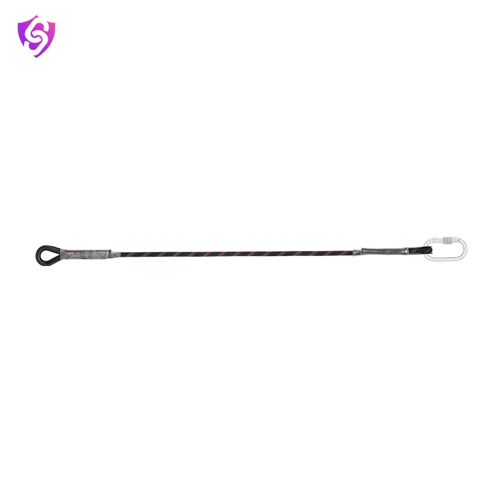 Karam Restraint Kernmantle Rope Lanyard with One Side Loop and Other Side Karabiner PN112