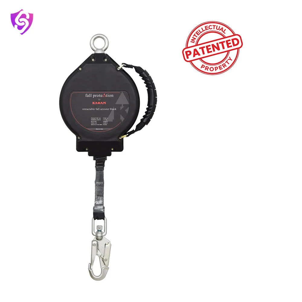 Karam Retractable Blocks with Webbing 12 Meter with Steel Snap Hook