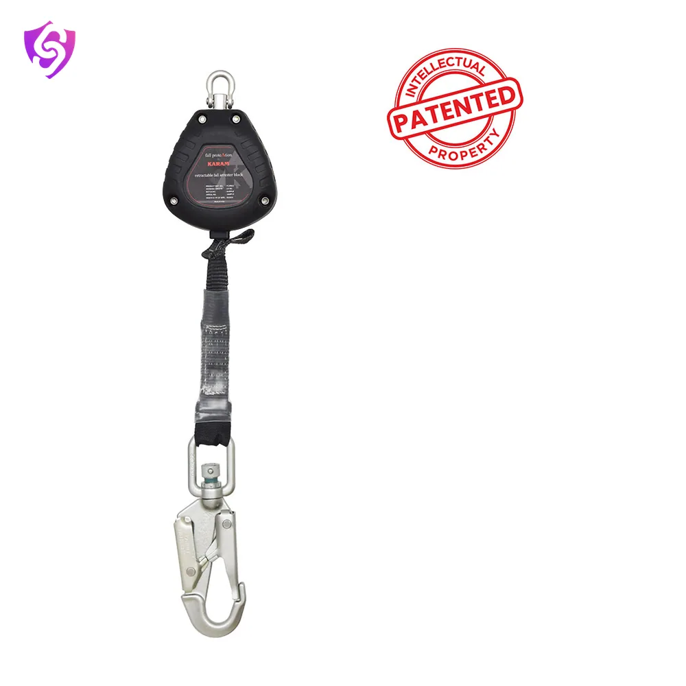 Karam Retractable Blocks with Webbing 2 Meter with Steel Snap Hook