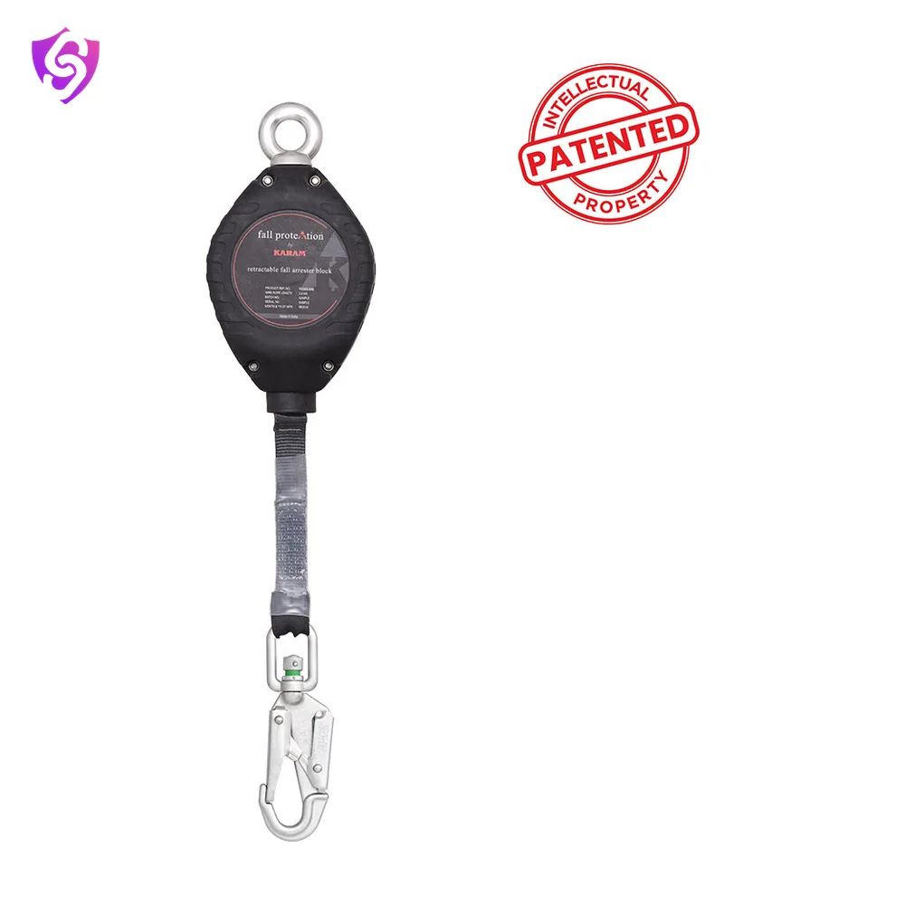 Karam Retractable Blocks with Webbing 3.5 Meter with Steel Snap Hook