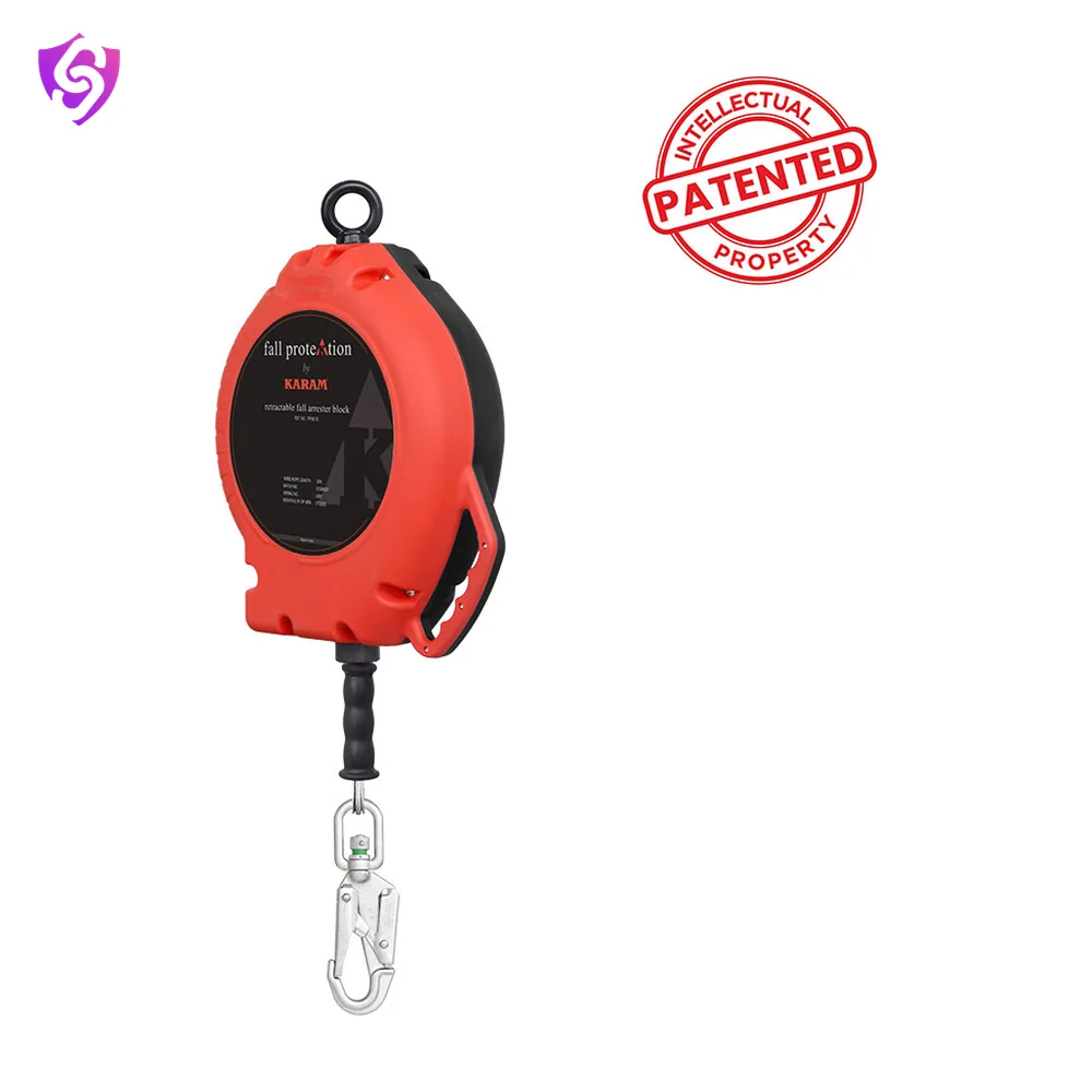 Karam Retractable Fall Arrester GI Wire Rope Block
