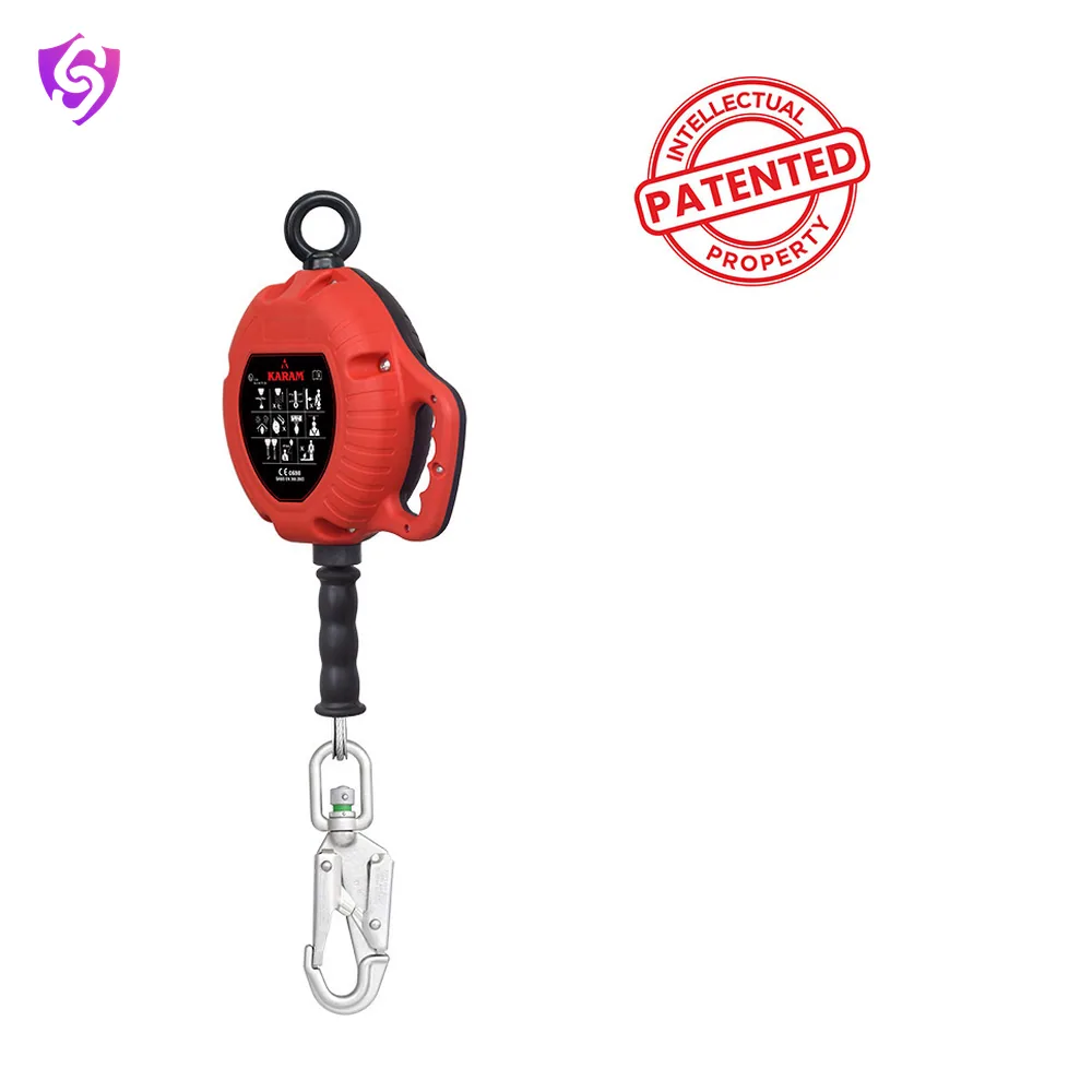 Karam Retractable Fall Arrester SS Wire Rope Block
