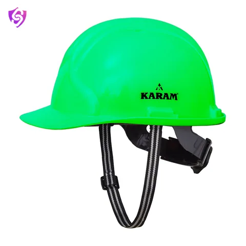 Karam Safety Helmet with Protective Peak and Ratchet Type Adjustment